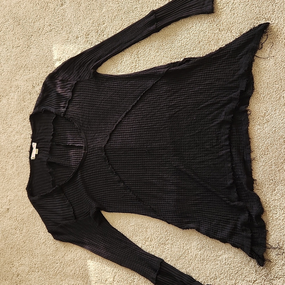 Women's long sleeve waffle top JUNIORS